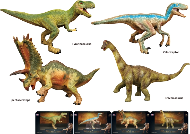 Dinozauru pasaule — dinozauru figūriņas, 4 veidi