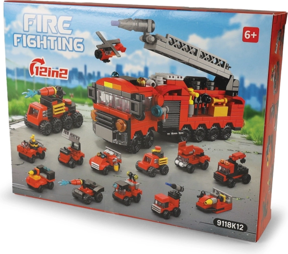 Firefighting Vehicle Building Set 12-in-1