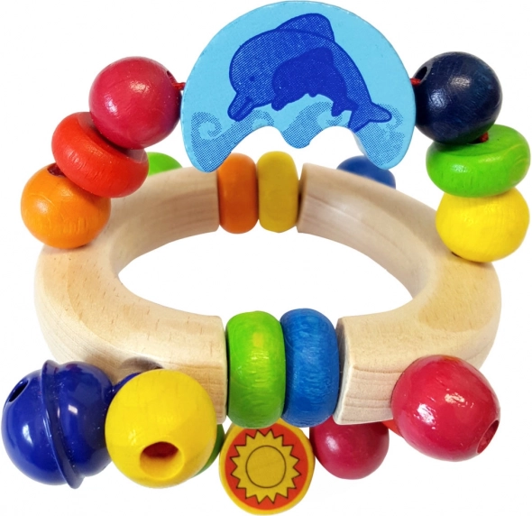 Koka grabulītis ar delfīnu