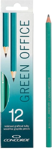 Grafīta zīmuļi CONCORDE Green Office HB, 12 gab.