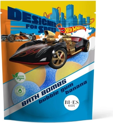 Vannas bumbas HOT WHEELS ar košļenes un banāna aromātu