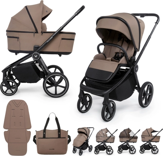 Muuvo Fold 2-in-1 stroller set mocha
