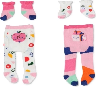 Zeķubikses un zeķes ar rakstiem lellēm BABY born 43 cm, 2 varianti