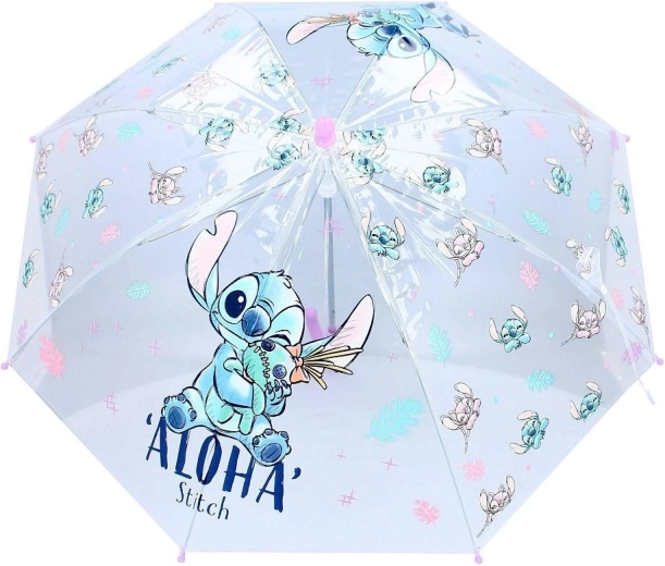 Disney Stitch Children's Transparent Umbrella Rainy Days 71 cm
