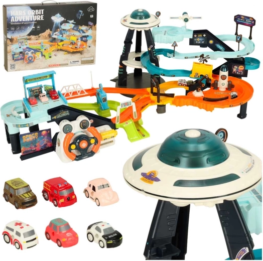 Space Race Track with Steering Wheel