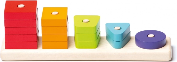 CUBIKA formu šķirošana – koka puzle, 16 detaļas