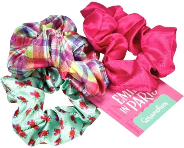 Set of hair elastics Emily in Paris (3 pcs)