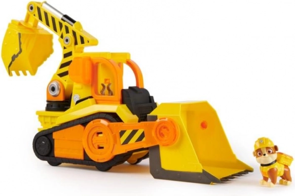 Buldozers Deluxe ar gaismām un skaņām ar figūriņu – PAW PATROL RUBBLE UN VIŅA KOMANDA
