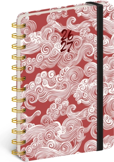 Spiral-bound 18-month Petito Diary – Clouds 2026/2027, 13 × 18 cm