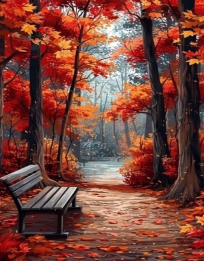 Gleznošana pēc numuriem Rudens 40 × 50 cm NORIMPEX