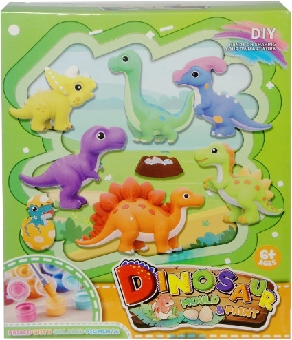 Radošais komplekts dinozauru ģipša atliešanai un izkrāsošanai