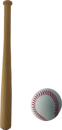Sporto baseball bat with woodgrain finish
