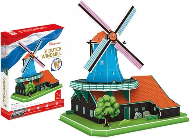 3D puzle — holandiešu vējdzirnavas XL