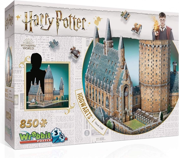 Wrebbit 3D puzle Harry Potter: Lielā Cūkkārpas zāle 850 detaļas