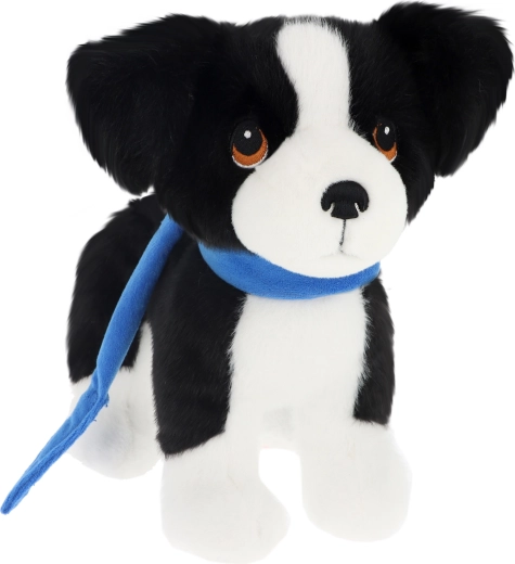 Keeleco plush Border Collie puppy on a leash 23 cm