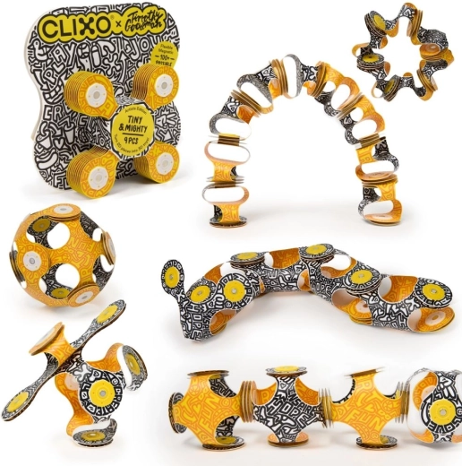 Clixo Tiny & Mighty Artist Edition Timothy Goodman – magnetic construction set 9 pieces