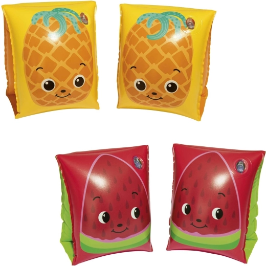 Bērnu piepūšamie peldriņķīši uz rokām BESTWAY augļi – arbūzs/ananas 23 × 15 cm