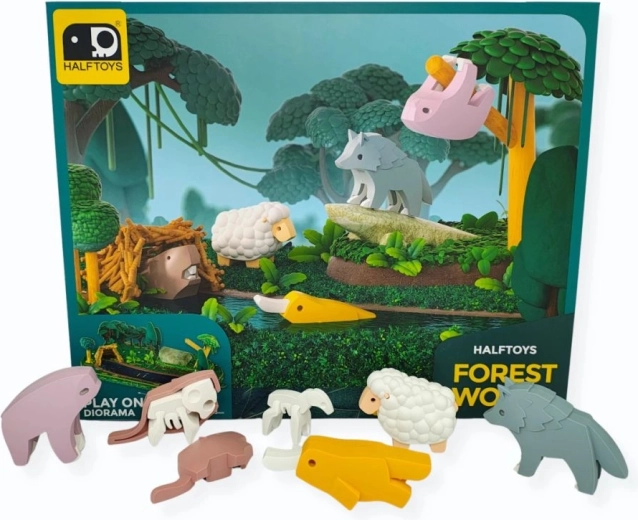 Magnētiskās figūriņas Half Toys meža pasaule