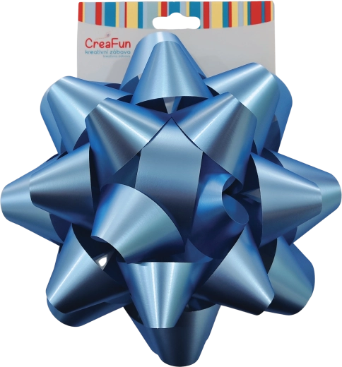 Blue gift bow 20 cm