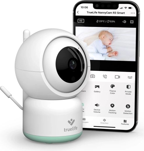 Videobērnu uzraugs TrueLife NannyCam R3 Smart ar Full HD un Wi‑Fi