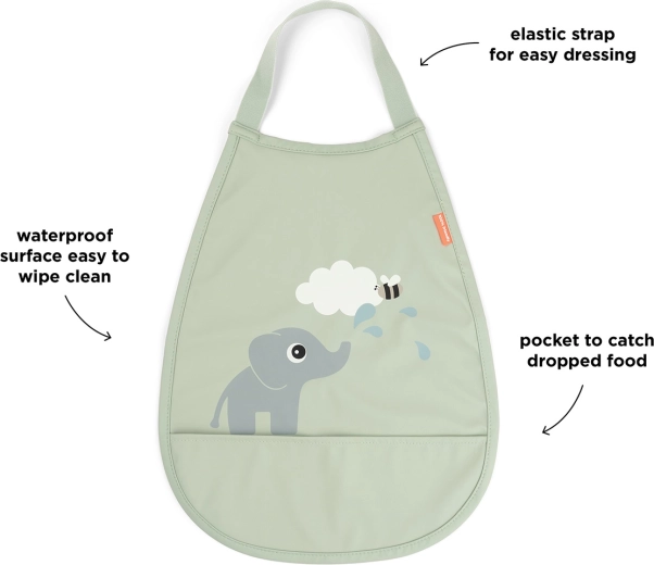 Done by Deer Elphee Green Over-the-Head Bib