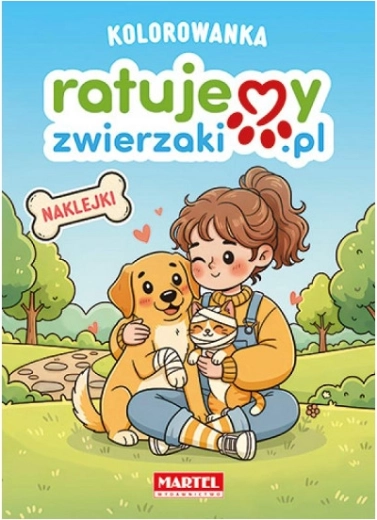 Educational Coloring Book RatujemyZwierzaki.pl with Stickers