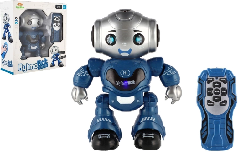 Interaktīvais robots RytmoBot ar infrasarkano vadību, ar gaismu un skaņu, 20 cm