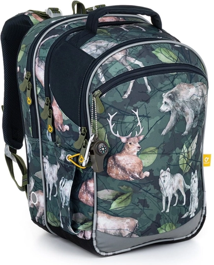 Topgal COCO school backpack with forest animals