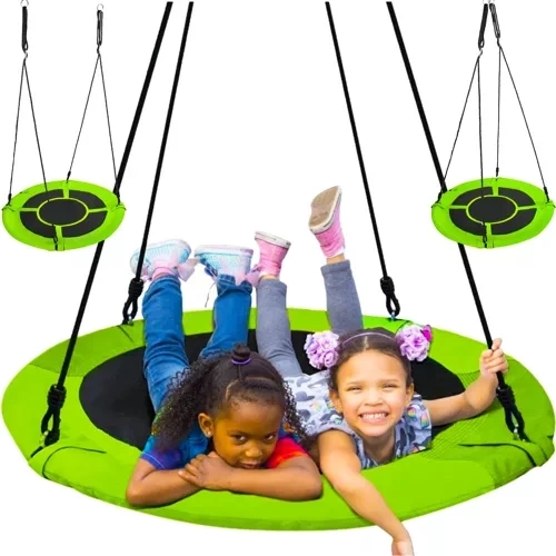 Maxy dārza šūpoles “stārķa ligzda” 120 cm, zaļi melnas