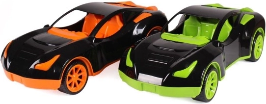 Sporta plastmasas automašīna 38 cm ar brīvgaitu, 2 krāsas