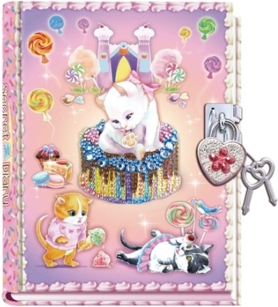 PECOWARE children's diary with cats and a lock