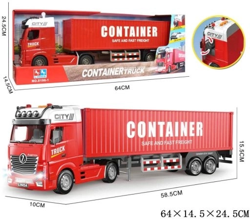 Children's dump truck with crane, lights and sound