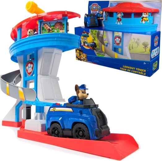 Paw Patrol skatu tornis 51 cm ar slidkalniņu, mašīnīti un Čeisa figūriņu