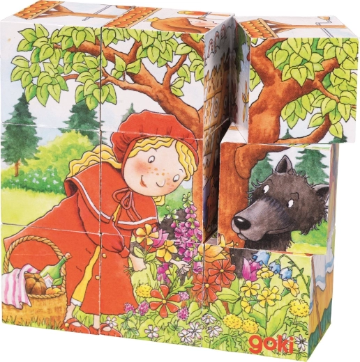Goki wooden blocks with fairy tales, 9 pcs