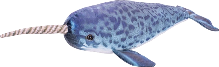 Pūkains narvals 40 cm zīdaiņiem