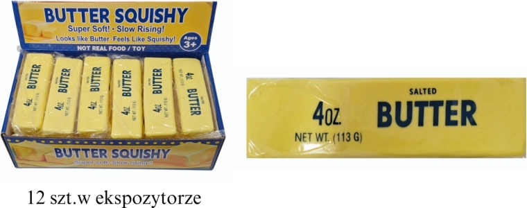 Anti-stress butter squishy 13 cm yellow