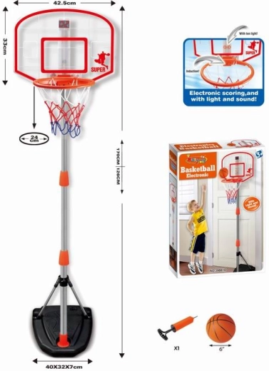 Basketbola komplekts ar regulējamu augstumu 170 cm