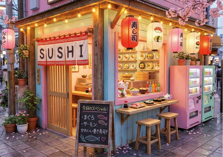 Puzle EDUCA Sushi Kawaii 1000 gabali
