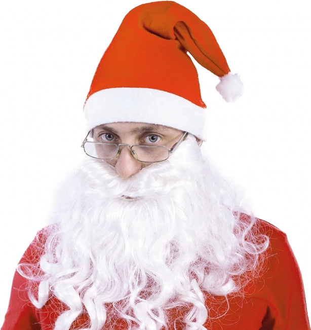 Gari sniegbalti Santa bārdas uz gumijas