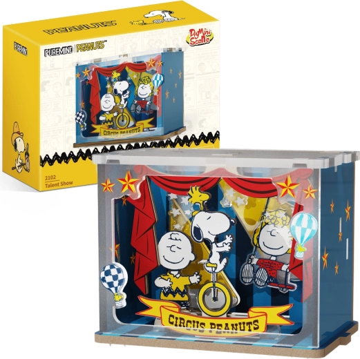 Puremind wooden 3D puzzle Snoopy PEANUTS – Circus Scene Talent Show
