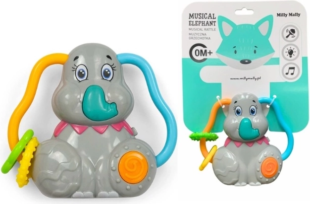 Milly Mally Elephant-Shaped Musical Rattle