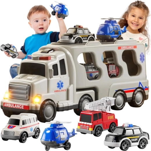 Woopie 5-in-1 Rescue Set with Hauler and Vehicles