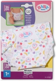 BABY born cloth diapers twin pack for 36 cm dolls