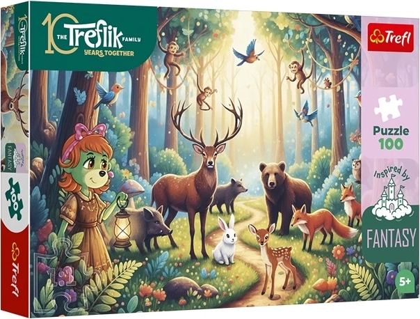Puzzle Inspired By Fantasy: magical forest world of animals 100 pieces