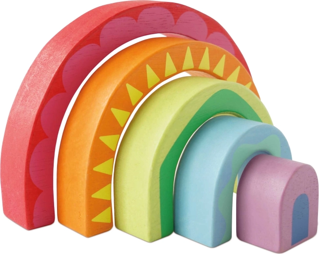 Koka saliekamie varavīksnes loki Montessori Le Toy Van