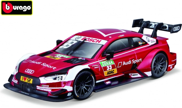 Bburago Race Audi Sport RS 5 DTM 2018 René Rast 1:32 sarkans modelis