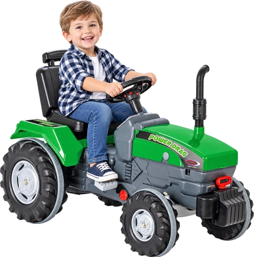 Jamara zaļais pedāļu traktors Power Drag