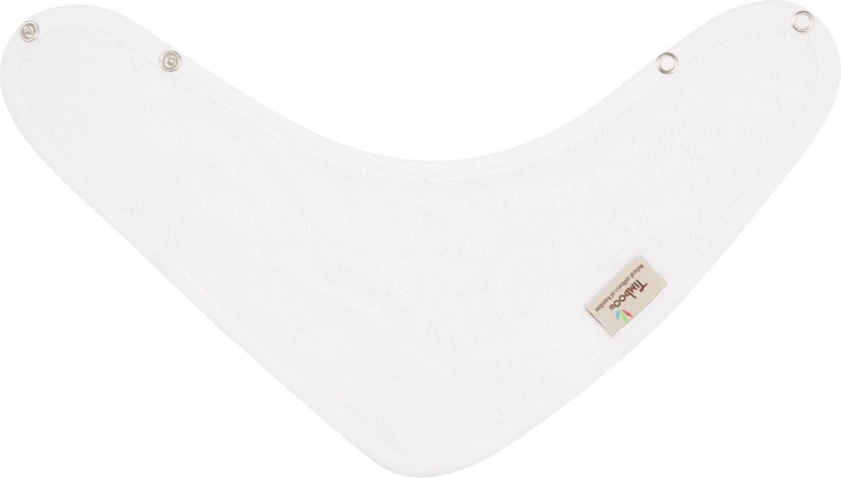 Timboo bandanas stila priekšautiņš (siekalu lakatiņš) balts 36 × 22 cm