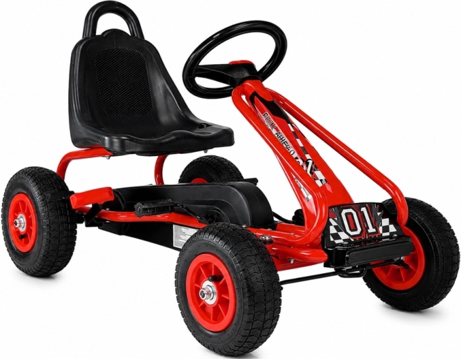 Red children's pedal go-kart