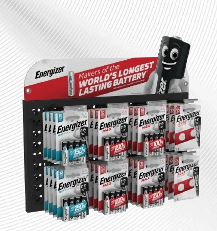 Energizer horizontāls stends 4×2 ar magnētisku stiprinājumu bez sānu paneļiem